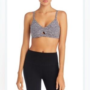 Alo Yoga Alosoft Lounge Cutout Bra – Grey Heather, XS, Like New